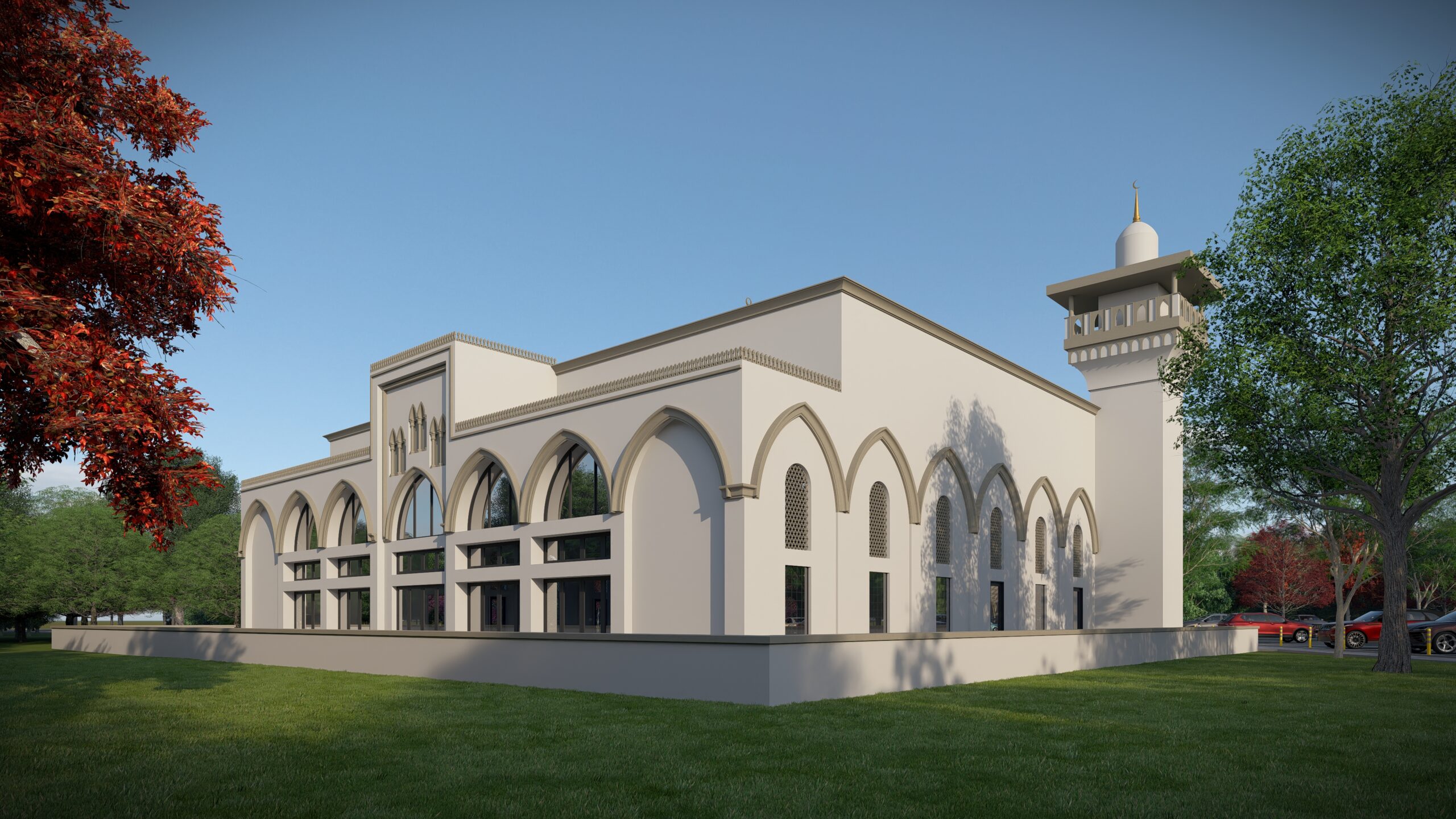 Proposed mosque rear view